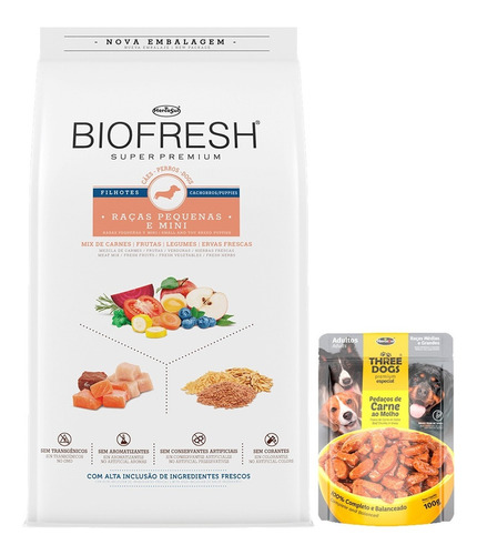 Biofresh Perro Cachorro Raza Pequeña Y Mini 3 Kgs + Regalo