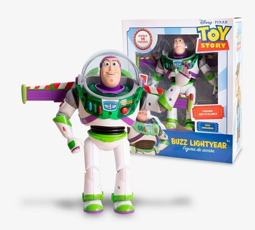 Toy Story Buzz Lightyear Con Alas, Sonidos Y Luces +14frases