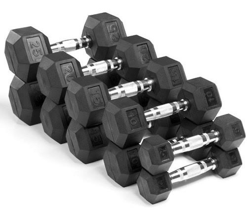 Set De 9 Mancuernas Hexagonal Pesas Para Ejercicio Pro
