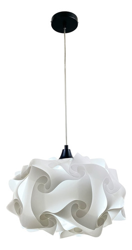 Lámpara Colgante De Cúpula Blanca Ovalada, Iluminación Elega