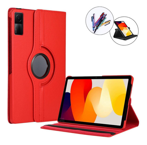 Capa Giratória 360 Para Tablet Redmi Pad Se + Caneta Touch