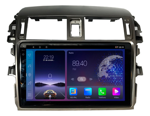Stereo Android Pantalla 9¨ Toyota Corolla 2008-2013 2+64