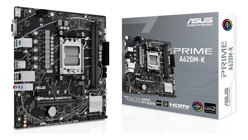 Asus Prime A620m-k Am5 2x Ddr5 1x M.2 Pcie 4.0 Micro Atx