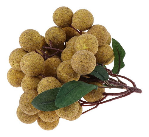 4x Fruta Artificial Poliuretano Longan Simulación Realista