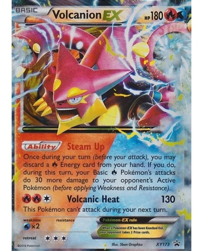 Carta Pokémon Volcanion Ex Xy173