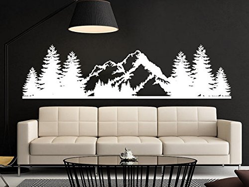 Adhesivo Para Pared Diseño Bosque Paisaje Naturaleza Pino