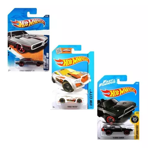 Pacote Com 3 Carrinhos Hot Wheels Original S/ Repetir Mattel