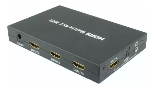 ACTVH004 Conmutador HDMI 4 Entradas 2 salidas con telemando de Nimo