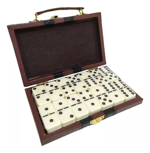 L Estuche Profesional De Lujo Bone Dominoes Con 28 Piezas