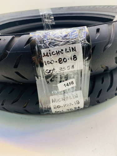 Pneu Dianteiro Pneu Traseiro 100/80/18 80/100/18 Cod 1456 (Usado)