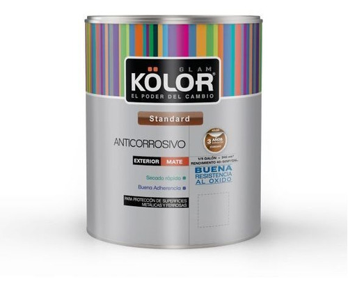 Kolor Anticorrosivo Negro 1/4 Galón Technologiestrad Th768ex