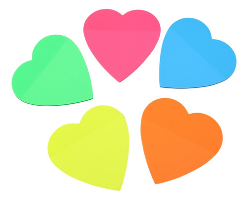 Pegatinas De Pet Fluorescentes En Forma De Corazón, 2 Libros