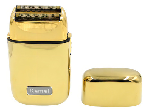 Barbeador Elétrico Shaver Recarregável Kemei Km Tx1 Gold