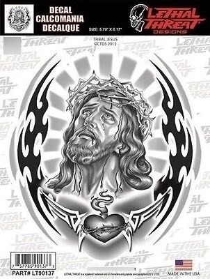 Lethal Threat Jesus Decal Sticker Lt90137 (x8539) Cck