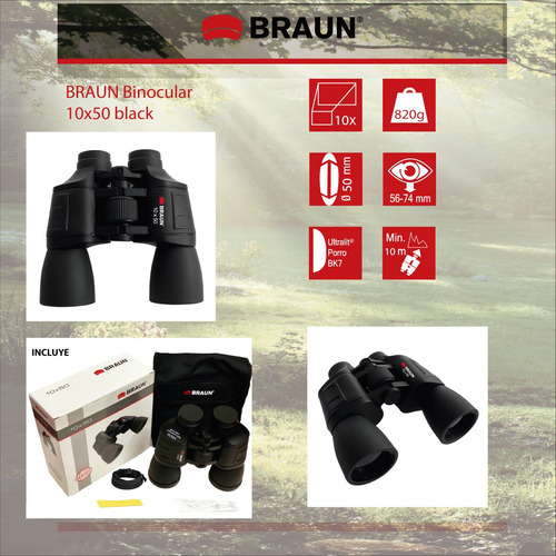 Imagen 4 de 7 de Braun Germany Binocular 10x50 Garantía 1año - Rep. Oficial