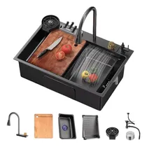 Comprar Lavaplatos Empotrados Negro 712 Acero Inoxidable Cocina 75x45 Lavaplatos Sobreponer Lavaplatos Sobre Cubierta Acero Inoxidable Qatarshop Lavaplatos Modernos Lavaplatos Empotrados Negro