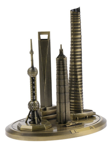 Maqueta De Edificios Famosos Recuerdo De Shanghai Skylines -