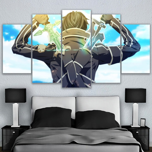 Set 5 Cuadros Sword Art Online Anime Artistico Canvas Hogar