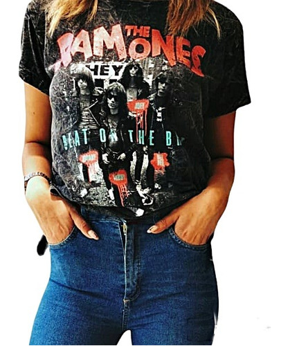 Remera Ramones Beat On The Brat Nevada Mujer  Brendy Store