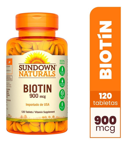 Biotin 900 Mcg X 120 Tabletas - Unidad a $549
