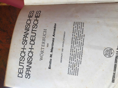 Diccionario Alemán / Español De La Época 1972