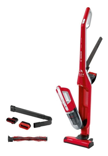 Imagen 3 de 10 de Aspiradora inalámbrica Vertical, De mano Bosch Serie 4 BBH3ZOO25 0.4L roja