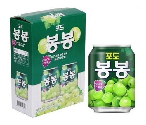 Bebida Coreana Bong Bong 12 Piezas 238ml Haitai