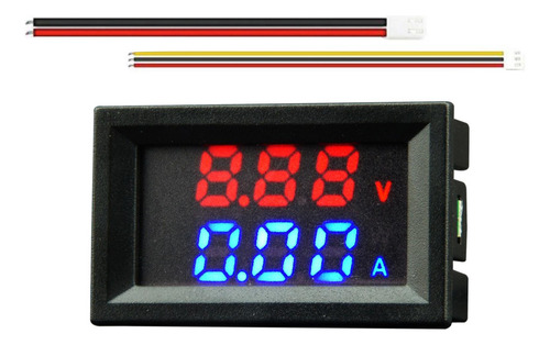 2 Dc 100v 10a Voltímetro Amperímetro Led Amp Medidor De