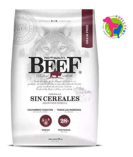 Beef Proquality Perro S/cereal Cachorro/adulto X14kg-e/g Z/o
