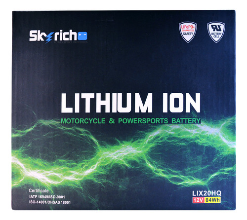 Imagen 3 de 9 de Bateria Litio Skyrich P/ Moto Lix20hq Libre Mant.