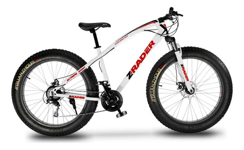 Bicicleta Aro 26 Com Suspenção Branca Fat Jaguar Z-rader