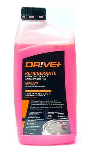 Liquido Refrigerante Organico Tipo A Drive+ Concentrado X 1 