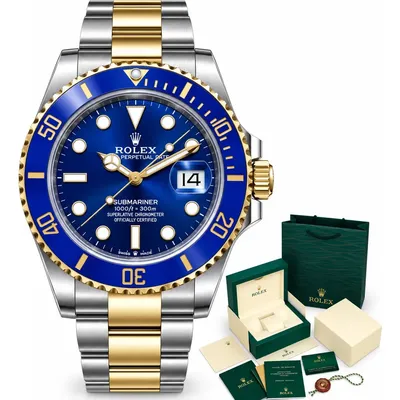 Relógio Rolex Submariner Azul Automático Base Eta 3035 + Cx