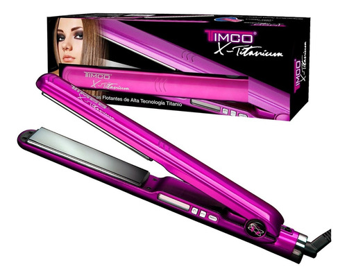 Alaciadora Profesional X-titanium 25mm Timco Tit-230p Rosa