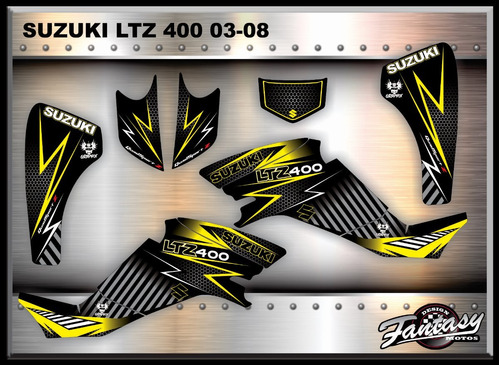 Calcos Cuatriciclo Suzuki Ltz 400 03-08 Kit Nuevos Diseños