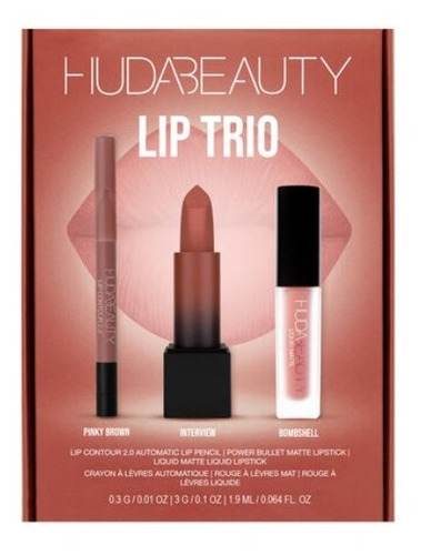 Huda Beauty The Ultimate Lip Trio Set - Bombshell Original