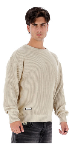 Sweater Bross Punto Inglés Liso Oversize