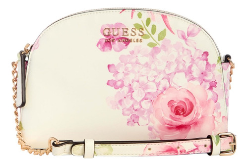 Bolsa Guess Factory Pr978770-flr Acabado de los herrajes Níquel Color Blanco Correa de hombro Blanco Diseño de la tela Lisa