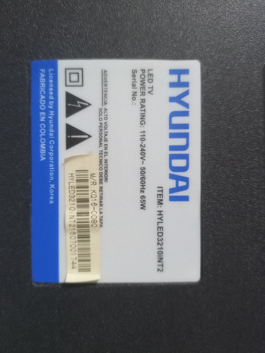 Tarjeta Tv. Hyundai. Hyled3210int2