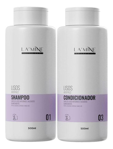 Kit Shampoo + Condicionador Lisos Anti-frizz Lamine 2x500ml