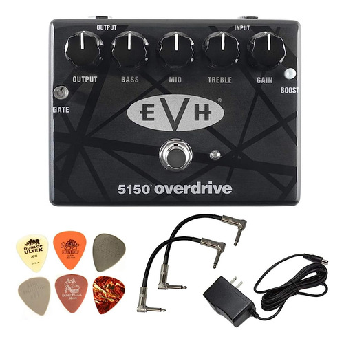 Mxr Evh5150 Overdrive Paquete De Pedales Con 2 Cables De Con