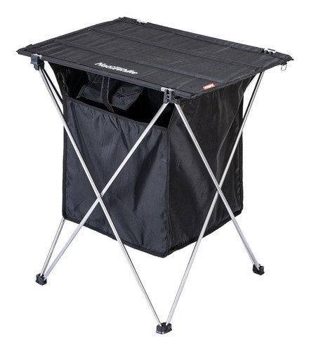 Mesa Plegable Aluminio Con Almacenamiento Naturehike Color Negro