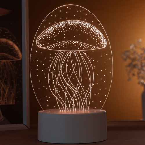Luminária Led Água Viva - Abajur De Mesa