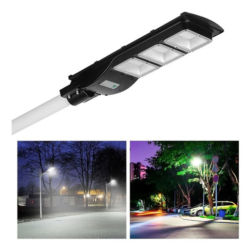 Imagen 5 de 7 de Lámpara 90w Led Con Panel Solar Alumbrado Público Suburbana