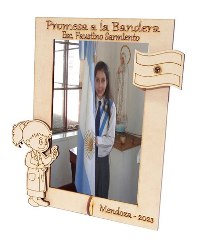 Imagen 2 de 4 de 36 Portaretratos Jura Bandera Promesa Souvenirs Fibrofacil