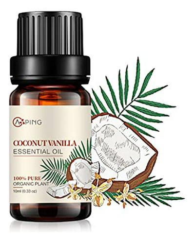 Aceite Esencial De Coco Y Vainilla - Orgánico Puro 100% Natu