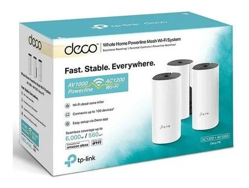 Deco Mesh P9 3pack Ac1200 Con Powerline Av1000 Mbps