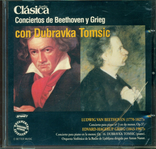 Cd. Conciertos De  Beethoven Y Grieg Con Dubravka Tomsic 