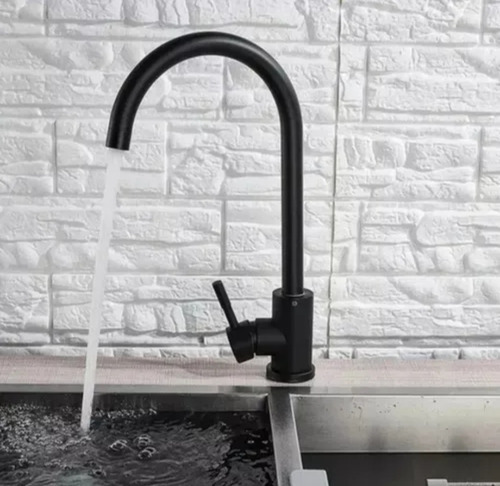 Grifo Monomando Llave Lavaplatos Negro Mate Envió Gratis