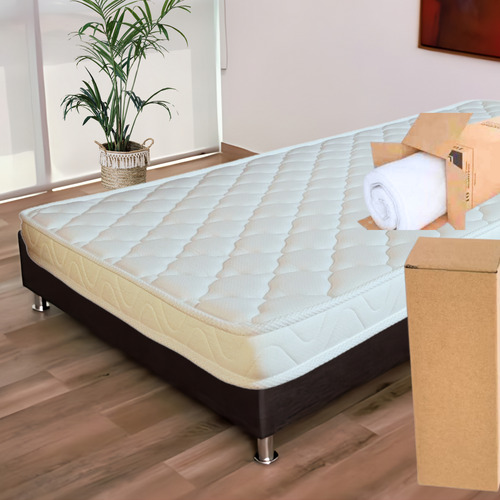 Colchón Memory Foam Sin Resortes Ergonómico En Caja 1px 10cm